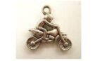 Motorcycle Pendant, Antique Silver ,22mm