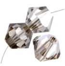 Swarovski, Bicone Crystal, 4mm, Crystal Satin