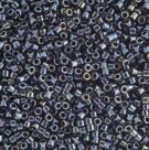 Miyuki Delicas, Size 11/0, Opaque Gunmetal Iris
