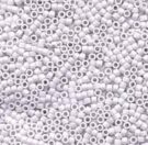 Miyuki Delicas, Size 11/0, Opaque Lt. Grey Glazed Luster Matte