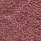 Miyuki Delicas, Size 11/0, Opaque Raspberry Galvanized Dyed