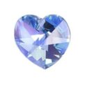 Swarovski Heart Pendant, 18mm, Aquamarine AB
