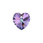 Swarovski Heart Pendant, 10mm, Air Blue Opal