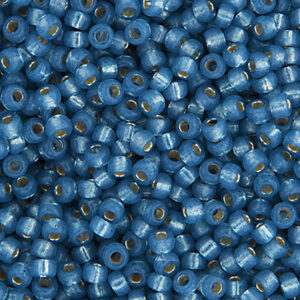 Miyuki Seed bead, Size 11/0, Denim Blue S/L Dyled Alabaster